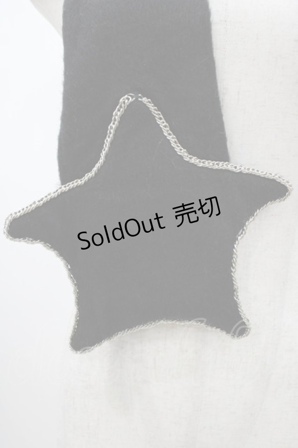 画像2: MILKBOY / STARマフラー  ブラック H-25-12-26-006-MB-ZA-KB-ZH (2)