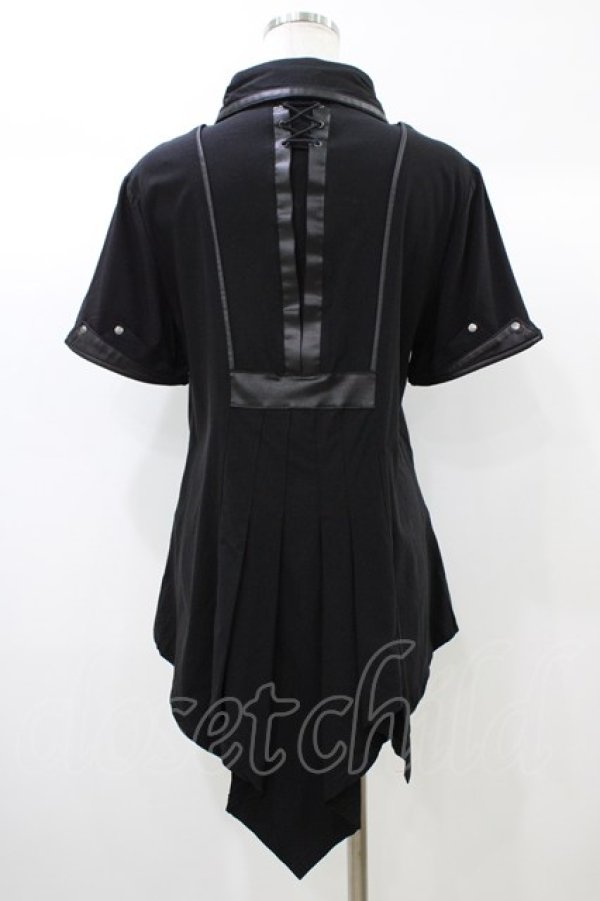 画像2: Ozz Croce / ダブルカラー刺繍ブラウス  ブラック H-25-12-26-058-OO-BL-KB-ZH (2)