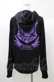 画像2: Deorart / プリントスタッズ付パーカー M 黒×紫 H-25-12-26-060-PU-TO-KB-ZH (2)