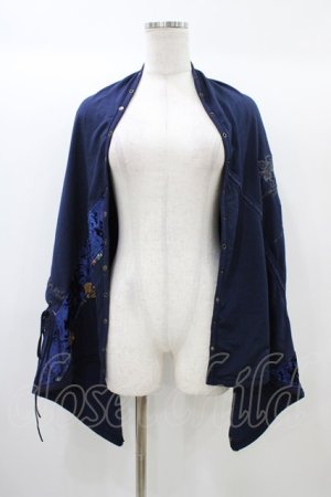 画像: Ozz oneste / マルチケープストール  紺 H-25-12-26-008-OO-ZA-KB-ZH