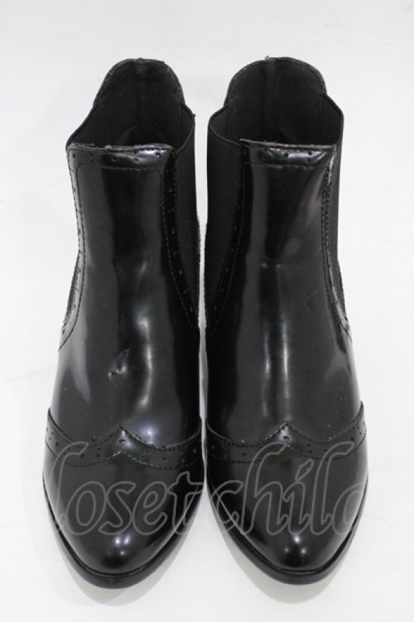 画像1: YOSUKE / ショートブーツ 37 ブラック H-25-12-26-009-PU-SH-KB-ZH (1)