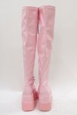 画像2: Demonia / レースアップロングブーツ US9(25.0〜25.5cm) ピンク H-25-12-26-010-PU-SH-KB-ZH (2)