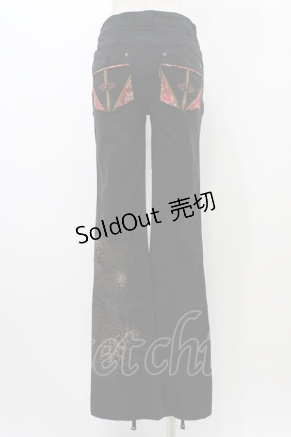 画像2: Ozz oneste / 裾ZIPパンツ  黒 H-25-12-26-013-OO-PA-KB-ZH (2)