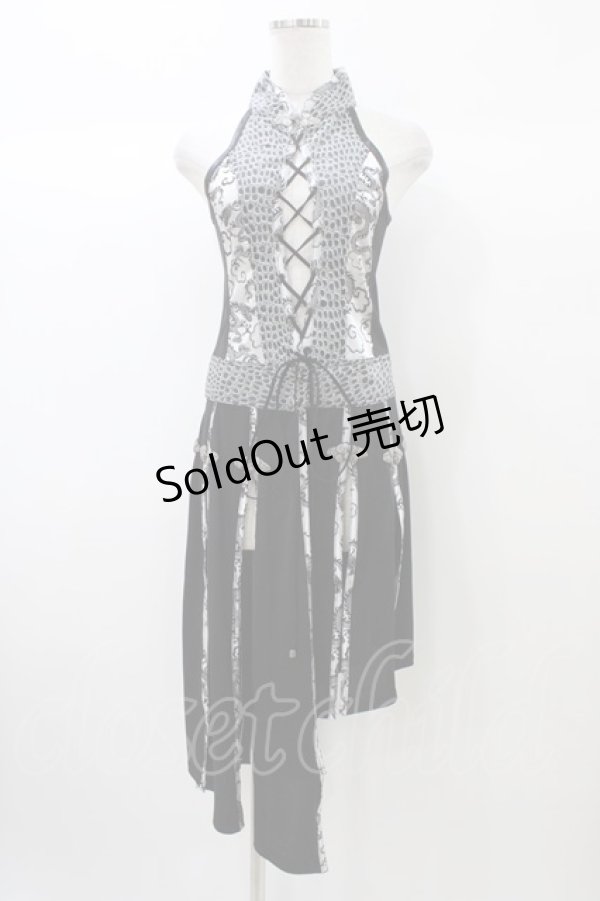 画像1: Qutie Frash / スリットロングベスト  ブラック H-25-12-26-021-QU-OP-KB-ZH (1)