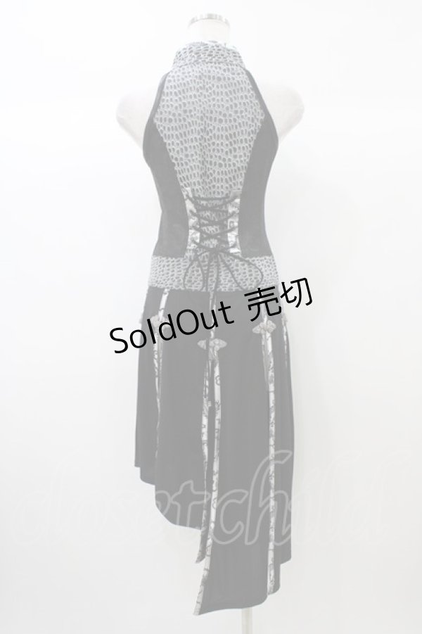 画像2: Qutie Frash / スリットロングベスト  ブラック H-25-12-26-021-QU-OP-KB-ZH (2)