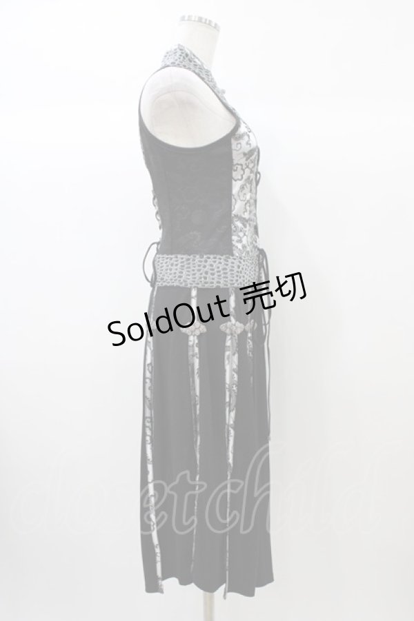 画像3: Qutie Frash / スリットロングベスト  ブラック H-25-12-26-021-QU-OP-KB-ZH (3)