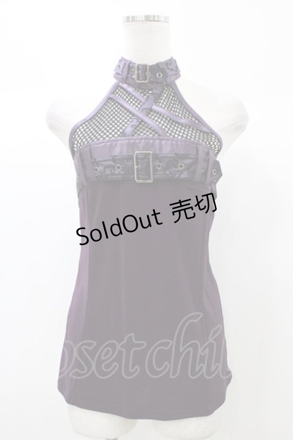 画像1: Qutie Frash / ホルターキャミ  紫 H-25-12-26-027-QU-TO-KB-ZT244 (1)