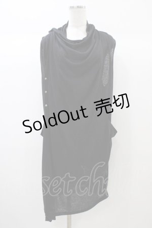 画像: Ozz Croce / バック刺繍ロングジレ  ブラック H-25-12-26-030-OO-TO-KB-ZT1228H