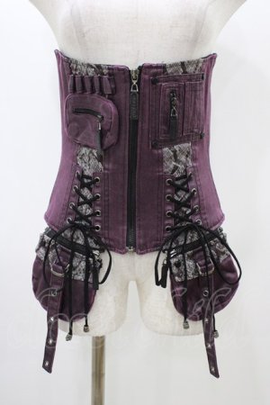 画像: Qutie Frash / ミリタリーコルセット  紫 H-25-12-26-004-QU-ZA-KB-ZH