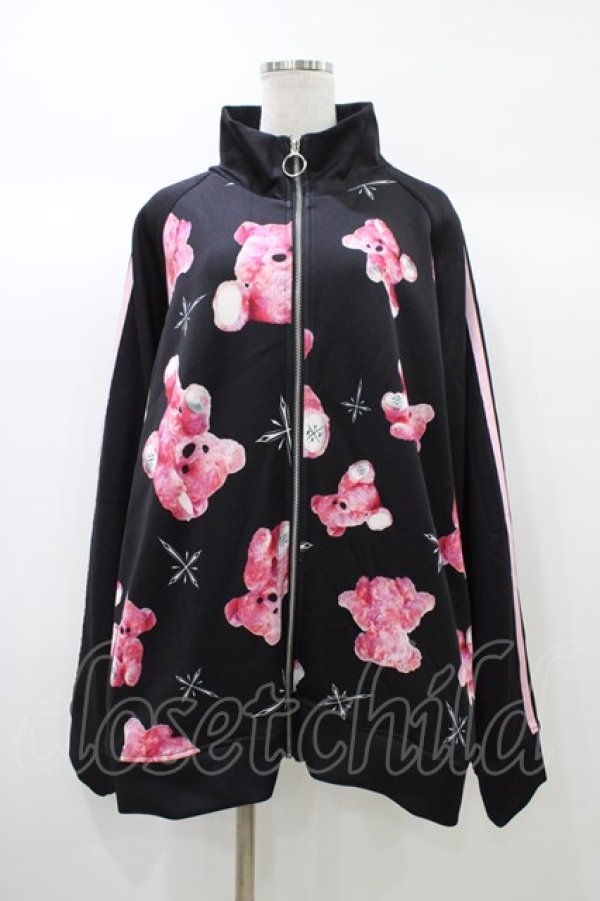 画像1: TRAVAS TOKYO / 昇華ジャージZIPジャケット  ブラック×ピンク H-25-12-26-034-PU-TO-KB-ZH (1)