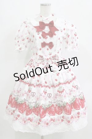 画像: BABY,THE STARS SHINE BRIGHT / Juicy Strawberry Memory柄ワンピース Free オフ白 H-25-12-27-1001-BA-OP-NS-ZH