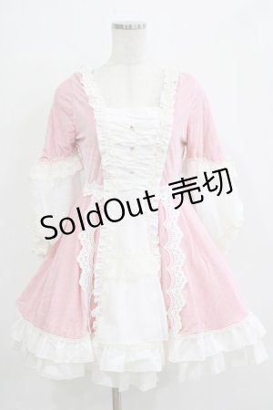 画像: Bon21Hiz / ベロアワンピース M ピンク H-25-12-27-1022-LO-OP-NS-ZH