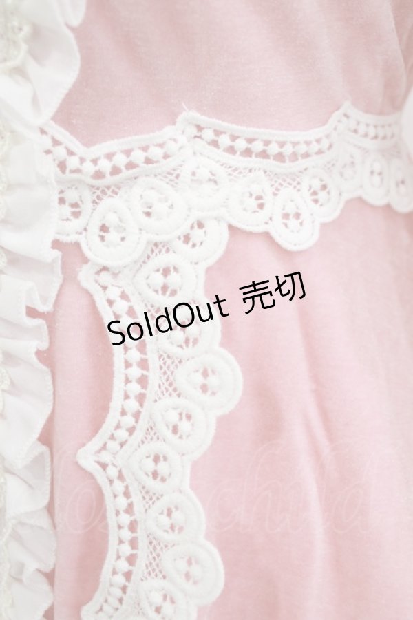 画像7: Bon21Hiz / ベロアワンピース M ピンク H-25-12-27-1022-LO-OP-NS-ZH (7)