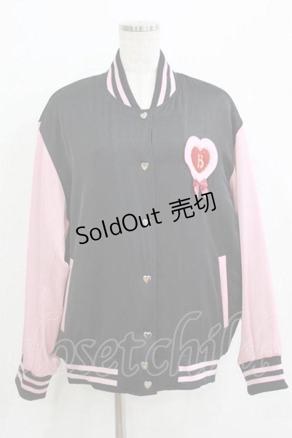 画像1: BABY,THE STARS SHINE BRIGHT / うさくみゃちゃんのSweet Loveスタジアムジャンパー Free ブラック H-25-12-27-1027-BA-JA-NS-ZH (1)