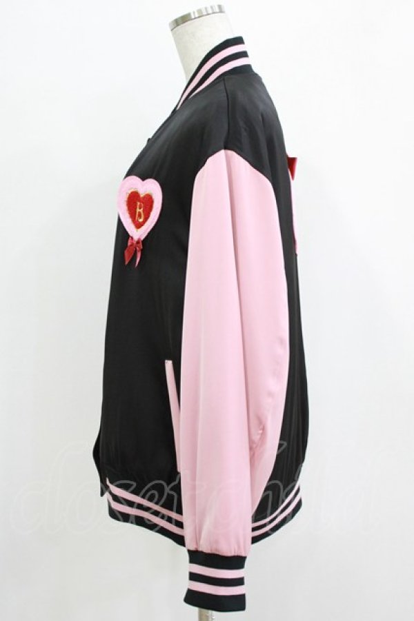 画像2: BABY,THE STARS SHINE BRIGHT / うさくみゃちゃんのSweet Loveスタジアムジャンパー Free ブラック H-25-12-27-1027-BA-JA-NS-ZH (2)