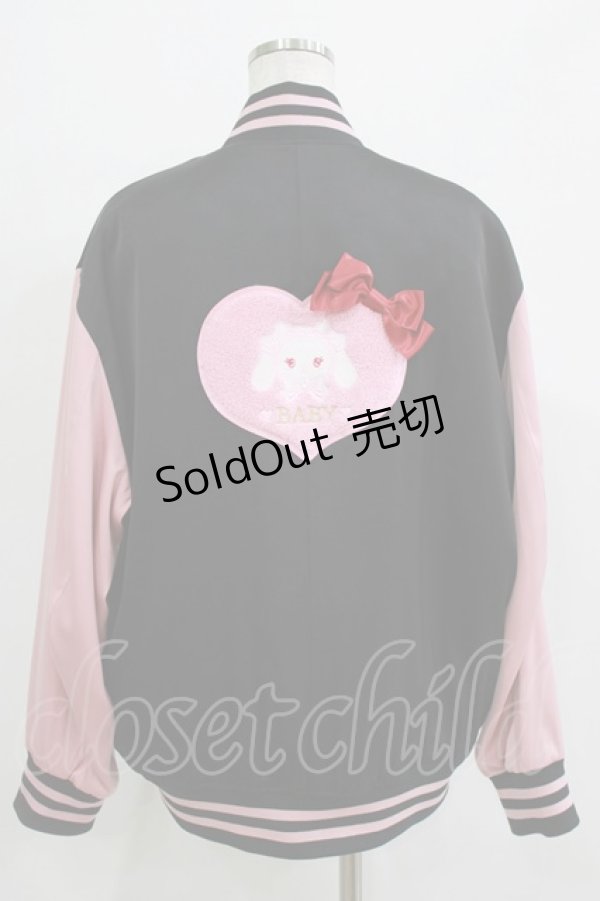 画像3: BABY,THE STARS SHINE BRIGHT / うさくみゃちゃんのSweet Loveスタジアムジャンパー Free ブラック H-25-12-27-1027-BA-JA-NS-ZH (3)