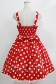 画像3: metamorphose / Syrupサーキュラージャンパースカート（ポルカドット） サイズ1 レッド H-25-12-27-1003-ME-OP-NS-ZH (3)