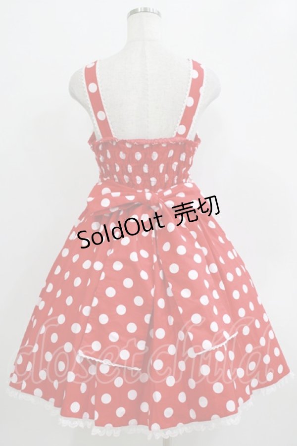 画像3: metamorphose / Syrupサーキュラージャンパースカート（ポルカドット） サイズ1 レッド H-25-12-27-1003-ME-OP-NS-ZH (3)