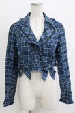 画像1: axes femme kawaii / タータンチェックジャケット M ブルー H-25-12-27-1032-AX-JA-NS-ZH (1)