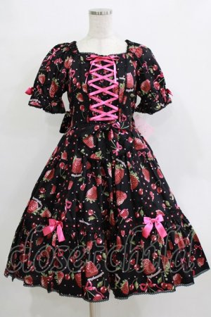 画像: metamorphose / Lady Fruit 半袖ワンピース サイズ1 ブラック H-25-12-27-1004-ME-OP-NS-ZH