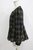 画像2: an another angelus / クレリック衿チェックペプラムシャツ Free GREEN×NV H-25-12-27-1040-CA-TO-NS-ZH (2)