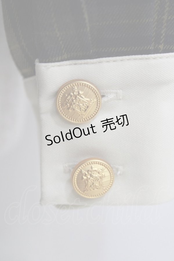 画像4: an another angelus / クレリック衿チェックペプラムシャツ Free GREEN×NV H-25-12-27-1040-CA-TO-NS-ZH (4)