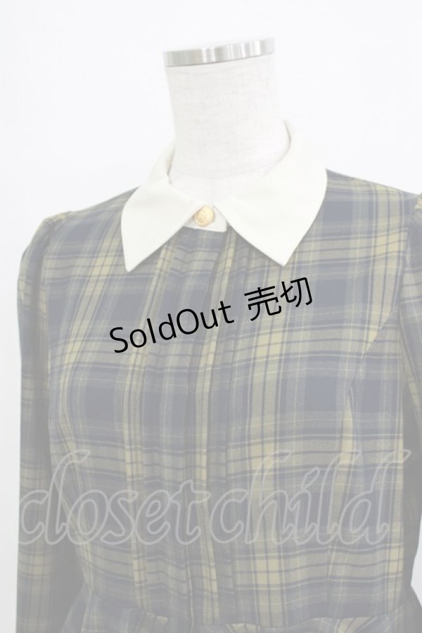 画像5: an another angelus / クレリック衿チェックペプラムシャツ Free GREEN×NV H-25-12-27-1040-CA-TO-NS-ZH (5)