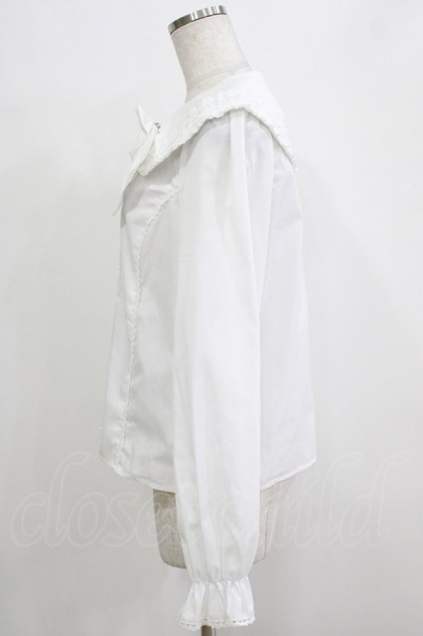 画像2: axes femme kawaii / フラット衿ブラウス M オフ H-25-12-27-1041-AX-BL-NS-ZH (2)