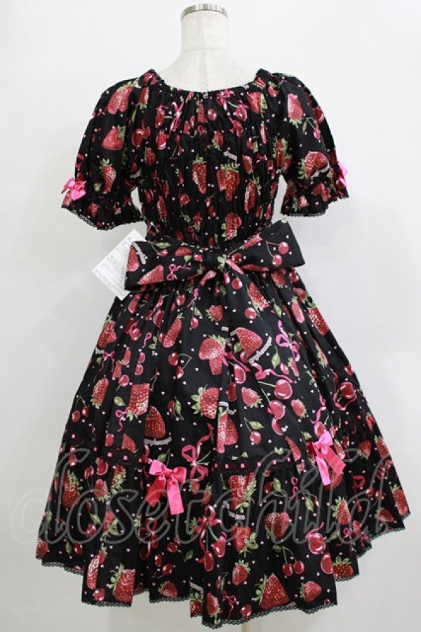 画像3: metamorphose / Lady Fruit 半袖ワンピース サイズ1 ブラック H-25-12-27-1004-ME-OP-NS-ZH (3)