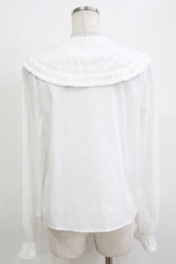 画像3: axes femme kawaii / フラット衿ブラウス M オフ H-25-12-27-1041-AX-BL-NS-ZH (3)