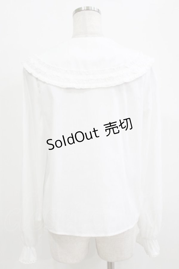 画像3: axes femme Kawaii / フラット衿ブラウス M オフ H-25-12-27-1041-AX-BL-NS-ZH (3)