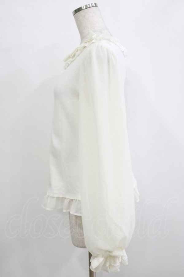 画像2: Angelic Pretty / Trio Ribbonカットソー Free アイボリー H-25-12-27-1042-AP-TO-NS-ZH (2)