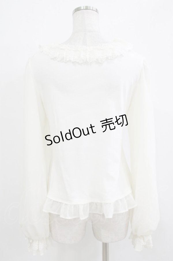 画像3: Angelic Pretty / Trio Ribbonカットソー Free アイボリー H-25-12-27-1042-AP-TO-NS-ZH (3)