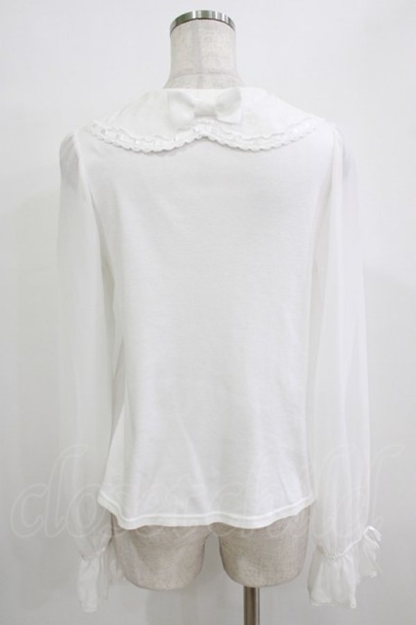 画像3: Angelic Pretty / Cuteロゴ刺繍カットソー Free オフ H-25-12-27-1043-AP-TO-NS-ZH (3)