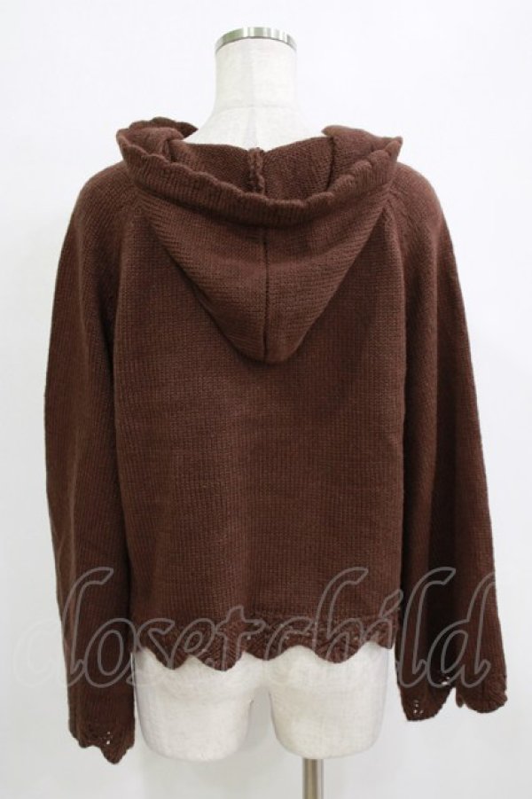 画像3: m petit by misako / フード付きニットカーディガン L ブラウン H-25-12-27-1047-LO-TO-NS-ZH (3)