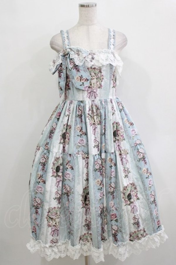 画像1: Royal Princess Alice / Rococo Rose Catジャンパースカート Free ブルー H-25-12-27-1005-LO-OP-NS-ZH (1)