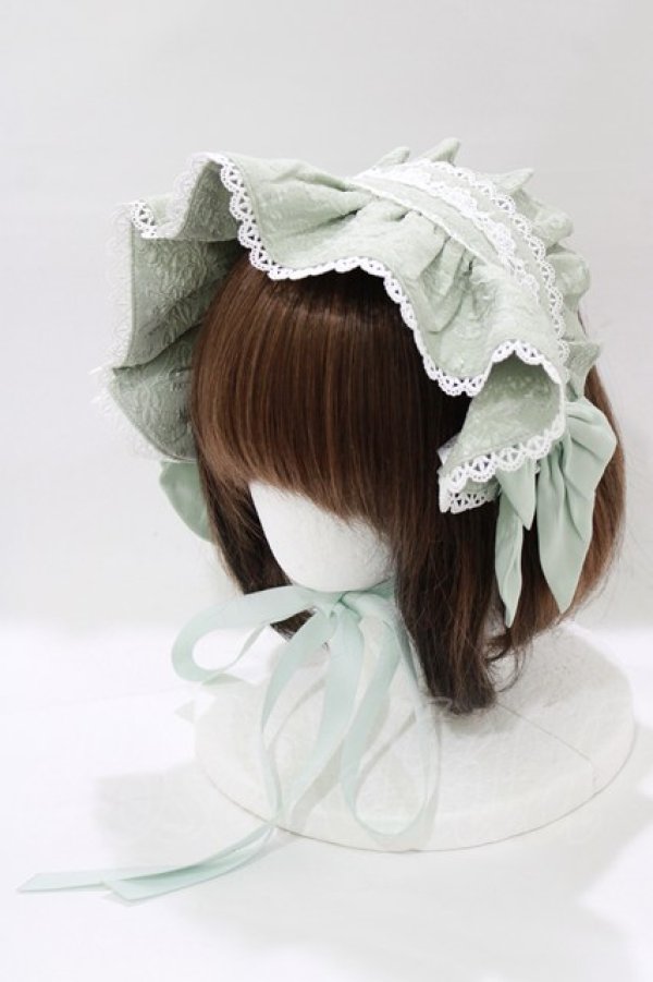 画像1: axes femme kawaii / メアリーハーフボンネット  ミント H-25-12-27-1050-AX-AC-NS-ZH (1)