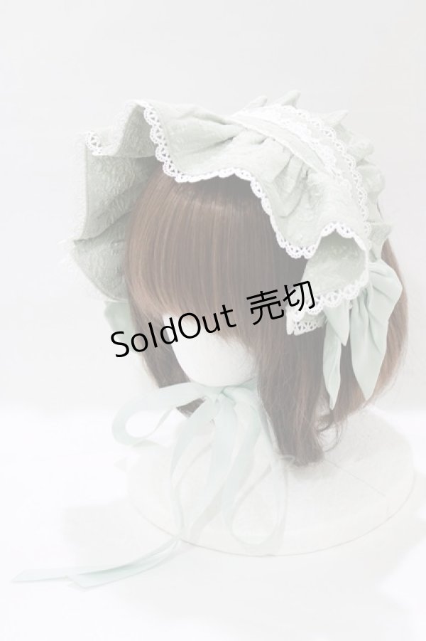 画像1: axes femme Kawaii / メアリーハーフボンネット  ミント H-25-12-27-1050-AX-AC-NS-ZH (1)