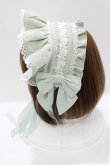 画像2: axes femme kawaii / メアリーハーフボンネット  ミント H-25-12-27-1050-AX-AC-NS-ZH (2)