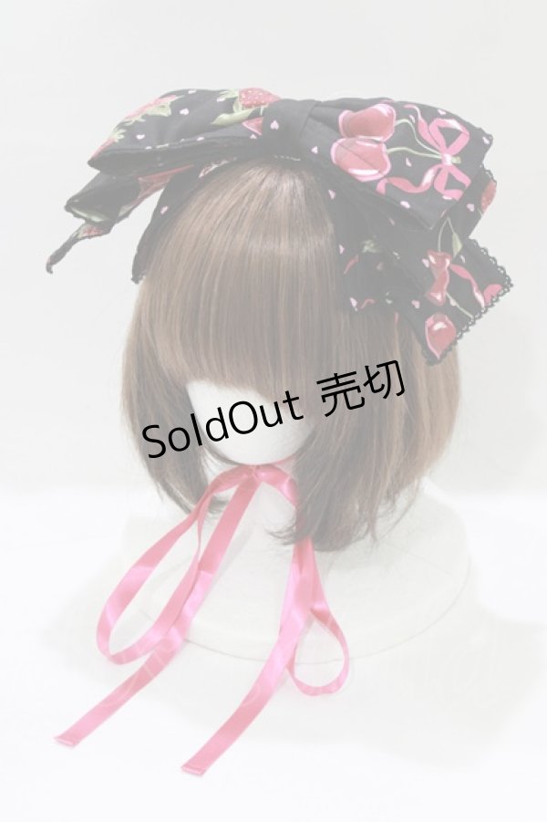 画像1: metamorphose / Lady Fruitリボンヘッドドレス  ブラック H-25-12-27-1051-ME-AC-NS-ZH (1)