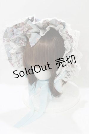 画像: Royal Princess Alice / Rococo Rose Catボンネット  ブルー H-25-12-27-1053-LO-AC-NS-ZH