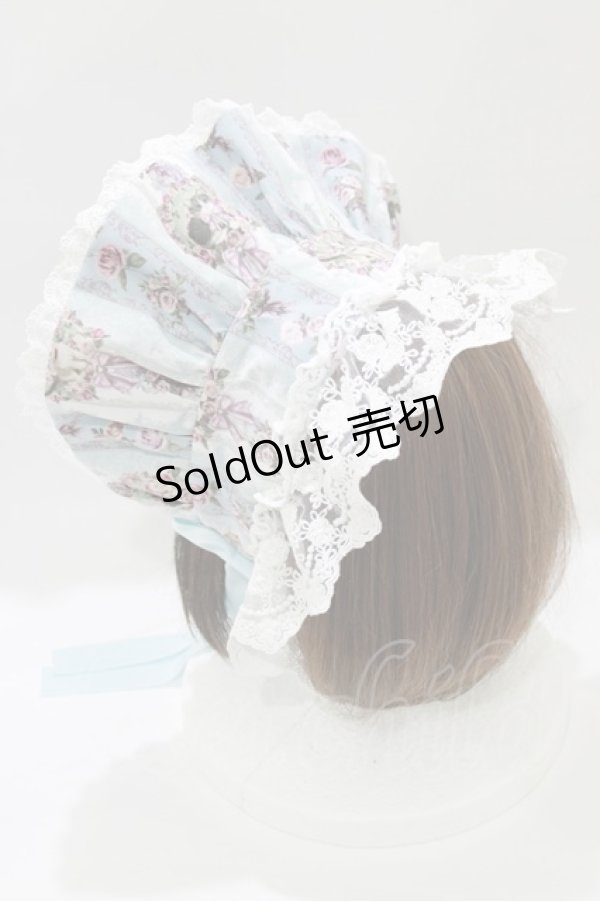 画像2: Royal Princess Alice / Rococo Rose Catボンネット  ブルー H-25-12-27-1053-LO-AC-NS-ZH (2)
