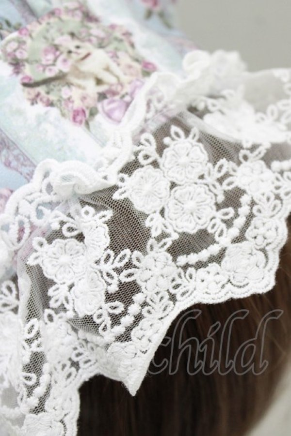 画像3: Royal Princess Alice / Rococo Rose Catボンネット  ブルー H-25-12-27-1053-LO-AC-NS-ZH (3)