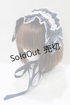 画像: axes femme Kawaii / タータンチェックヘッドドレス  ブルー H-25-12-27-1054-AX-AC-NS-ZH