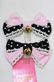 画像1: Angelic Pretty / Lovely Dot配色リボンコーム  ブラック/ピンク H-25-12-27-1056-AP-AC-NS-ZH (1)