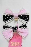 画像2: Angelic Pretty / Lovely Dot配色リボンコーム  ブラック/ピンク H-25-12-27-1056-AP-AC-NS-ZH (2)