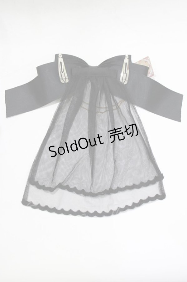 画像3: Amavel / Arcanum Amuletベール付きスリーピンリボン  ブラック H-25-12-27-1058-CA-AC-NS-ZH (3)