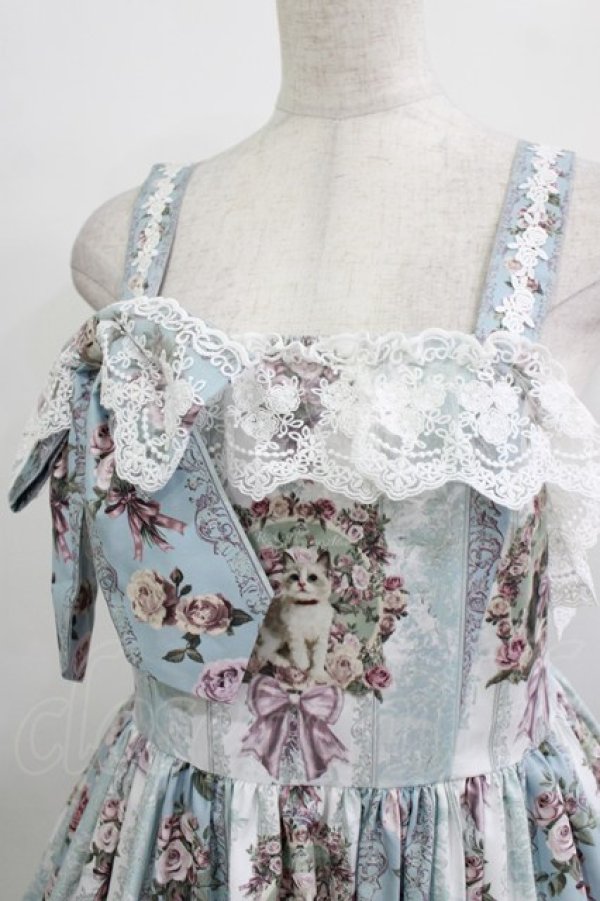 画像5: Royal Princess Alice / Rococo Rose Catジャンパースカート Free ブルー H-25-12-27-1005-LO-OP-NS-ZH (5)