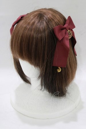 画像: Angelic Pretty / Starry Moonリボンクリップ  ボルドー H-25-12-27-1066-AP-AC-NS-ZH