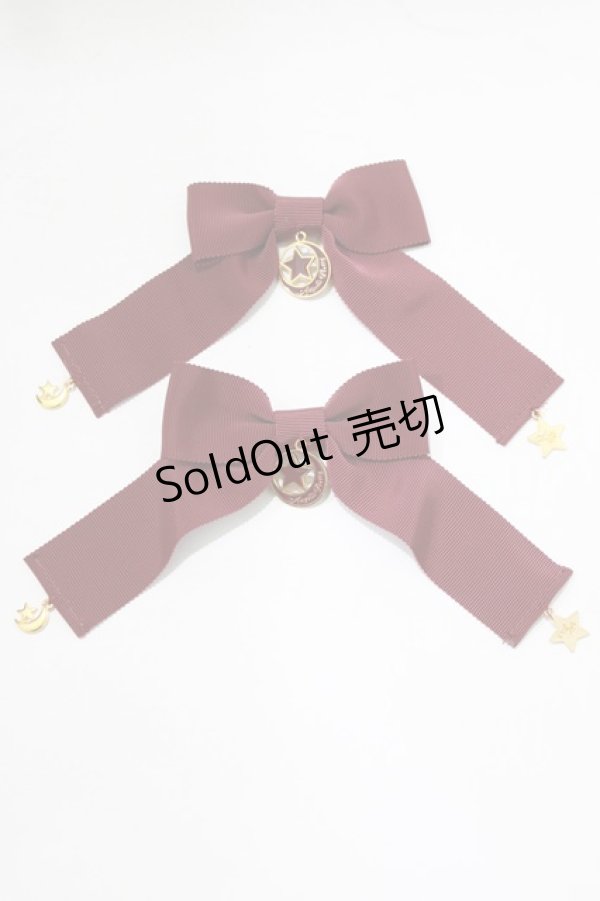 画像2: Angelic Pretty / Starry Moonリボンクリップ  ボルドー H-25-12-27-1066-AP-AC-NS-ZH (2)